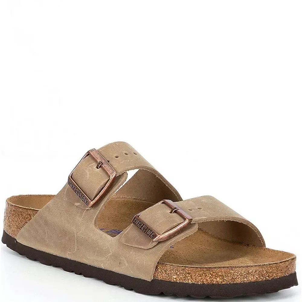 Birkenstock Unisex Arizona Soft Footbed Oiled Leather Sandals - Tobacco NWT